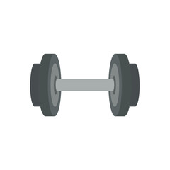 Vector illustration of a classic barbell with weight plates, symbolizing strength training, fitness, exercise, and gymnasium equipment.