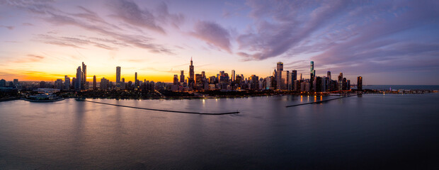 Aerial View of Chicago Skyline, Illinois – Downtown Cityscape from Above” November 12 2025 
