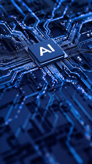 Artificial Intelligence AI Processor on Circuit Board