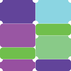 Colorful abstract background with rounded rectangles in vibrant hues design