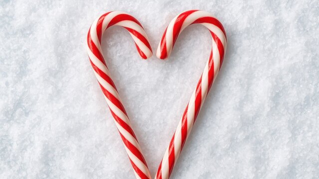 Candy canes forming heart wallpaper for desktop