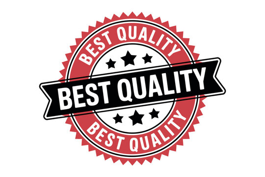 A red and white circular badge with the words BEST QUALITY written on it.