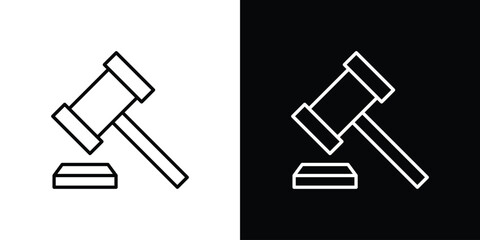 Gavel icon concept symbol design. logo template EPS