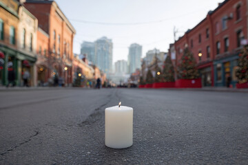 festive american square is adorned with christmas market creating magical holiday atmosphere