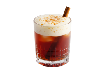 iced hot buttered rum cocktail