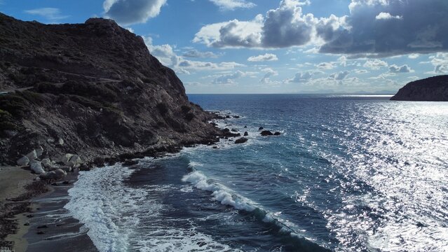 Scenic view of a cliff at Rhodes, Greece
