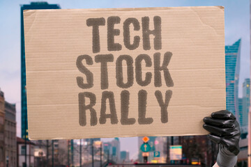 "Tech Stock Rally" Technology companies drive market gains. TECH. STOCK. TECHNOLOGY. COMPANY. MARKET.
