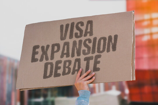 "Visa Expansion Debate" Immigration policy addresses workforce gaps. VISA. EXPANSION. IMMIGRATION. POLICY. WORKFORCE.