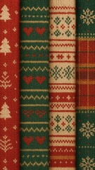 Festive knitted pattern wallpaper for mobile