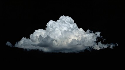Cloud formation on a black background