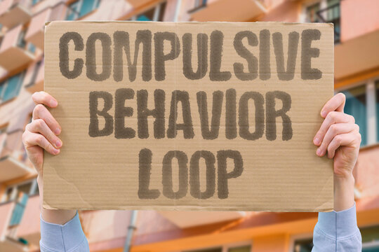 "Compulsive Behavior Loop" Excessive habits reduce productivity. COMPULSIVE. BEHAVIOR. EXCESSIVE. HABIT. PRODUCTIVITY.