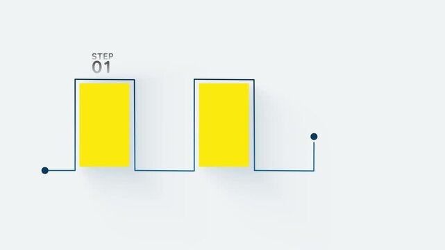 Modern business infographic template with 3 options or steps. 3 steps template animation. Exploration. Sequence options 4K video.