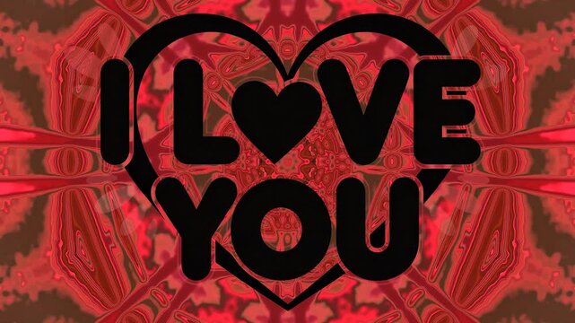 Tunnel video loop with colorful heart design expressing love and affection in seamless animation