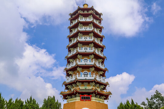 Cien PagodaAt Sun Moon Lake, Taiwan