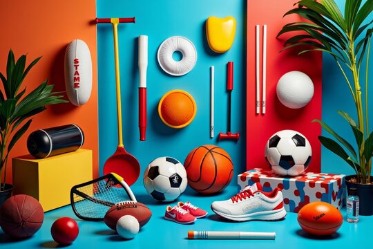 Creating a Vibrant and Stylish Sports Equipment Photoshoot