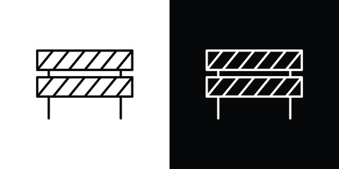 Roadblock icon concept symbol design. logo template EPS