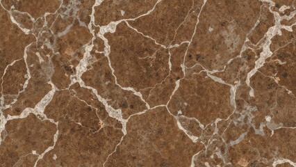 Marble surface with brown and white veining.