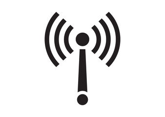 5g signal tower icon, 5g signal tower silhouette vector