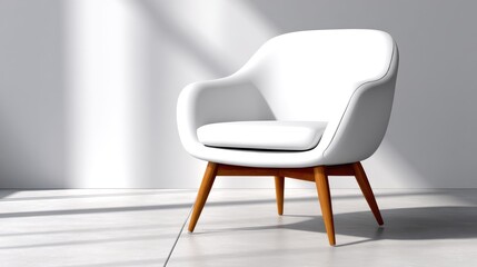 Sleek Modern Chair in Bright Minimal Room, Clean Lines and Versatile Composition