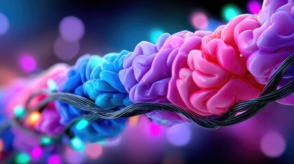 Neural Connection Merging with Digital Light Strands, Mind-Machine Harmony