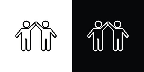 Teamwork icon concept symbol design. logo template EPS