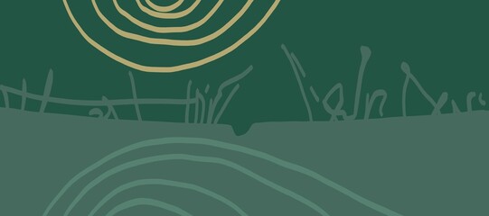 Minimal abstract image for printing. Picture for modern interiors. The picture is painted by hand on a tablet. © neurostructure