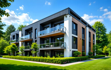 New residential house apartment construction.