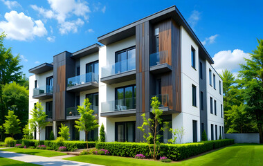 New residential house apartment construction.