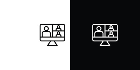 Webinar icon concept symbol design. logo template EPS