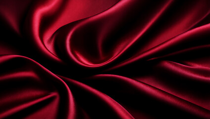 赤い布のドレープ　AI生成素材