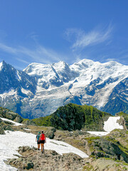 Fototapeta premium summertime hiking in the Alps 