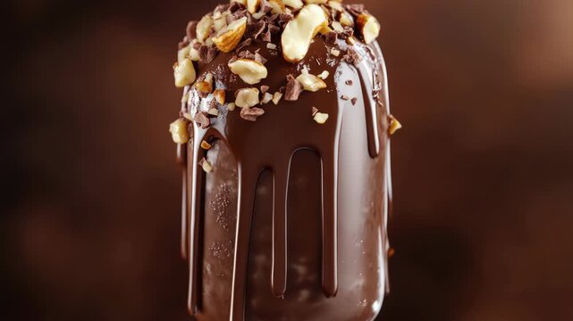 Chocolate Ice Cream with Nuts