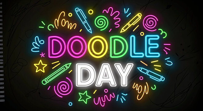 Doodle Day – A Neon Scribble of Imagination, Where Pens Dance, Colors Pop, and Creativity Runs Wild Across Every Line.