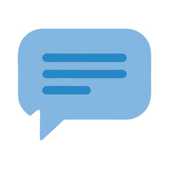 vector blue speech bubble icon