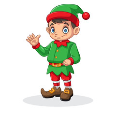 cartoon little leprechaun isolated on white background
