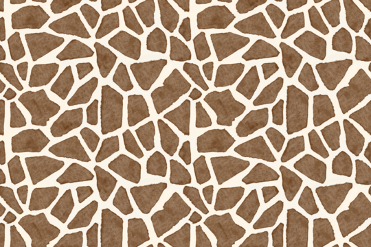 Seamless watercolor giraffe skin pattern background, png