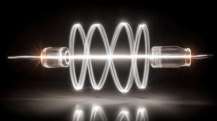 Glowing Light Coil - A Captivating Display of Energy.