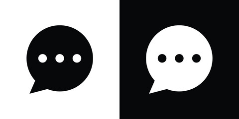 Live chat icon solid style collection. flat style symbols