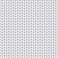 White wool knit texture seamless pattern. Wool fabric, knitted realistic texture. Cozy wool sweater backdrop. Realistic seamless pattern of knitted texture in white tones. Ideal for winter designs