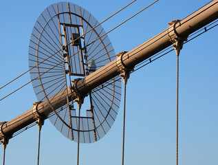 protective fencing to prevent unauthorized climbing on suspension bridge cables and anti vandalism system
