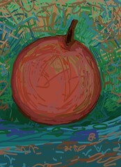 Abstract image for printing. Picture for modern interiors. The picture is painted by hand on a tablet. © neurostructure