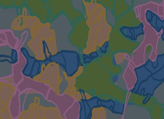 Abstract image for printing. Picture for modern interiors. The picture is painted by hand on a tablet.