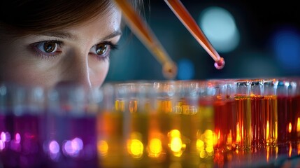 Scientists Intense Focus on Chemical Reactions in Laboratory Experiments.