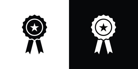 Rosette icon solid style collection. flat style symbols