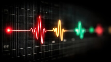 Vibrant Digital Pulse - A Visual Representation of Data.