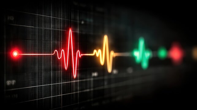 Vibrant Digital Pulse - A Visual Representation of Data.