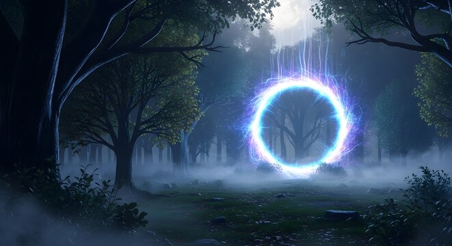 Forest portal fantasy magical nature landscape background