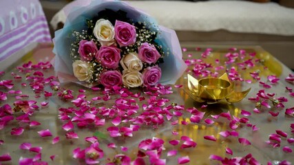 Creative welcome decor for guests in India