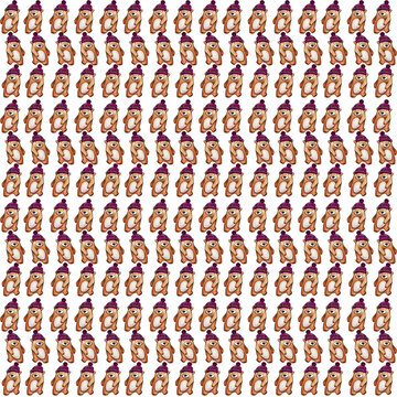 Pattern con graziosi orsetti in fila