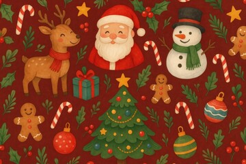 Festive Christmas holiday illustration